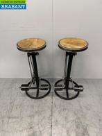 Lot de 2 tabourets de bar en métal aspect bicyclette, Verzenden