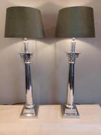 Tafellamp (2) - Schemerlampen - Hoogte 80 cm. - Aluminium -