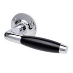 Retro Deurklink Klassiek nikkel met rond rozet niet gevee..., Doe-het-zelf en Bouw, Ophalen of Verzenden, Nieuw, IJzer, Klink of Kruk