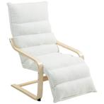 TRUUSK Loungestoel Fauteuil - Verstelbaar Voetensteun - Sher, Verzenden, Nieuw
