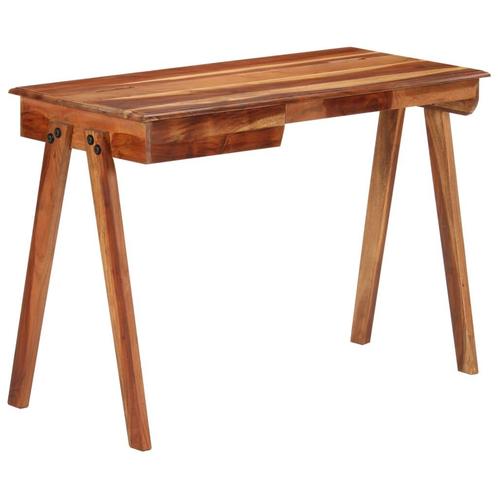 vidaXL Bureau met lade 110x50x77 cm massief acaciahout, Huis en Inrichting, Bureaus, Nieuw, Verzenden