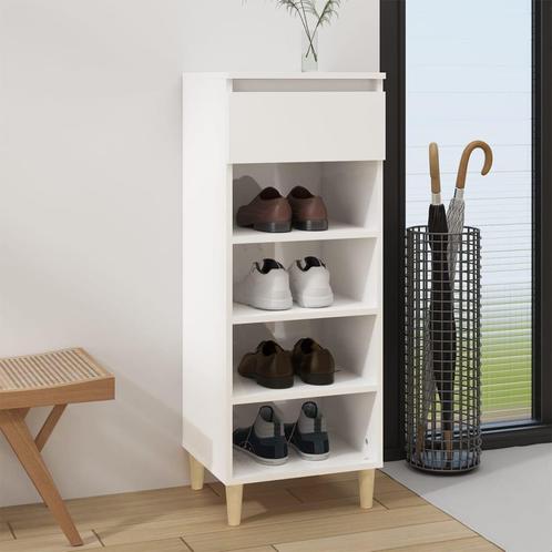 vidaXL Schoenenkast 40x36x105 cm bewerkt hout hoogglans wit, Huis en Inrichting, Kasten | Schoenenkasten, Nieuw, Verzenden