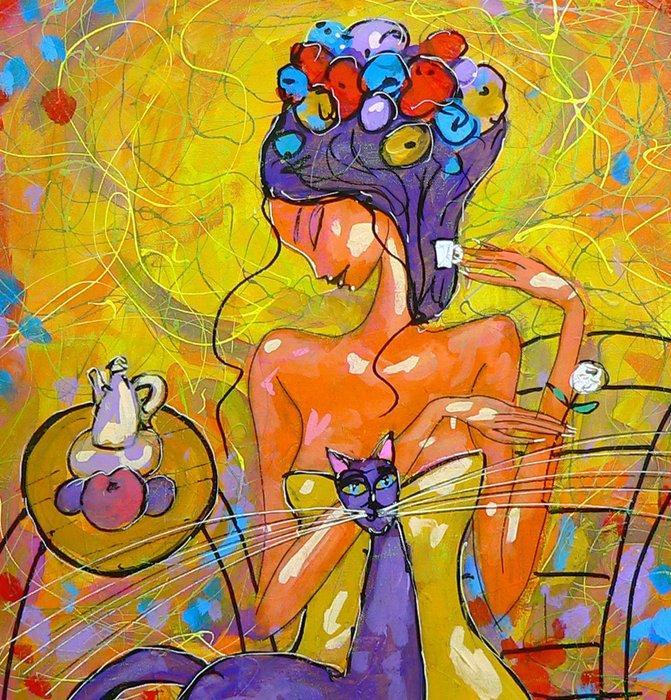 Wiktor Bezrukow - Espresso, Antiek en Kunst, Kunst | Schilderijen | Modern