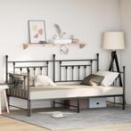 vidaXL Zwart Ligbedframe met Onderbed - 100x190 cm Staal, Huis en Inrichting, Slaapkamer | Bedden, Verzenden, Nieuw