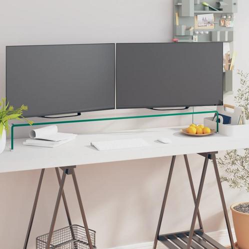 vidaXL TV-meubel/monitorverhoger transparant 110x30x13 cm, Huis en Inrichting, Kasten |Televisiemeubels, Nieuw, Verzenden