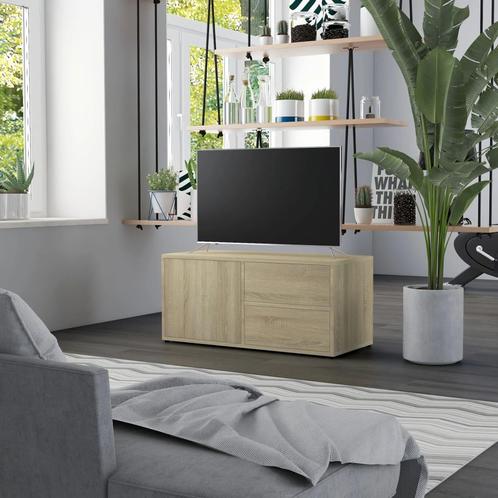 vidaXL Tv-meubel 80x34x36 cm bewerkt hout sonoma, Huis en Inrichting, Kasten |Televisiemeubels, Nieuw, Verzenden