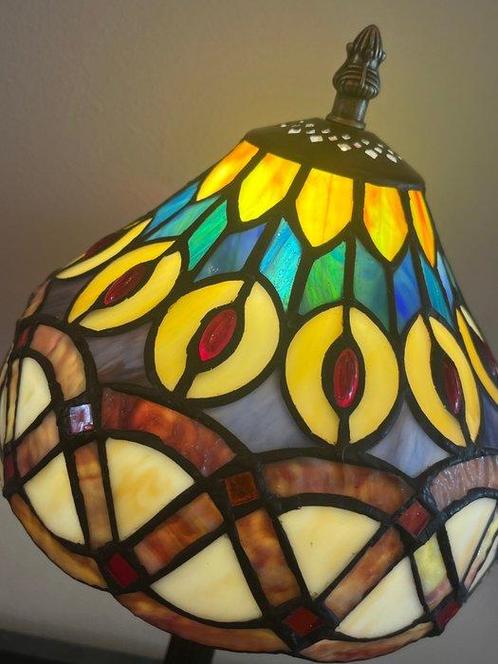 Buffet tafellamp - Glas-in-lood, Antiek en Kunst, Curiosa en Brocante