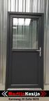 Deur 98x204 antraciet houtnerf voor garage, schuur in stock