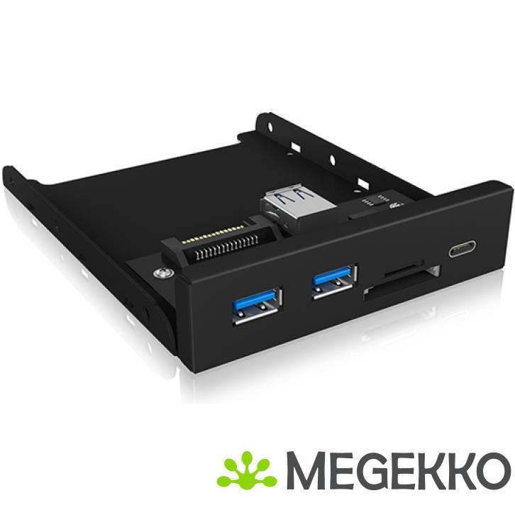 ICY BOX IB-HUB1417-i3 3,5  front panel extender, Computers en Software, USB Sticks, Nieuw, Verzenden