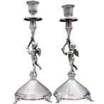 Kaarsenhouder (2) - .925 zilver, Antiek en Kunst