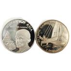 Bahamas, Îles Cook. 2 Proof Coins (Silver 2 Dollar Coin +