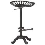 Barkruk Gietijzer Zwart | OP = OP | Retro Design, Verzenden, 60 tot 90 cm, Nieuw, 1 kruk