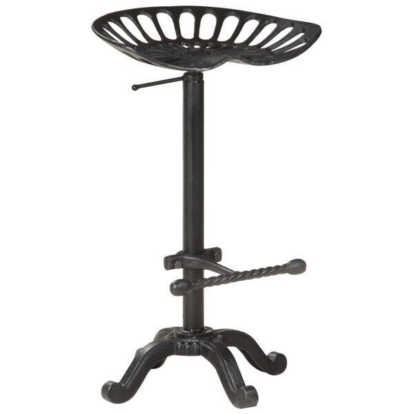 Barkruk Gietijzer Zwart | OP = OP | Retro Design, Huis en Inrichting, Barkrukken, 60 tot 90 cm, 1 kruk, Nieuw, Metaal, Verzenden