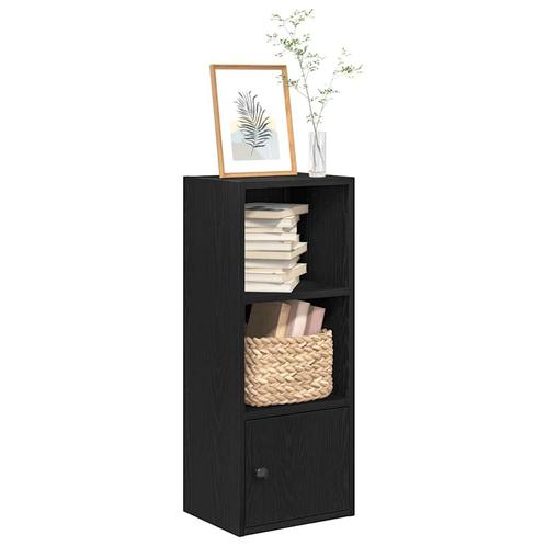 vidaXL Boekenkast 31x24x77 cm bewerkt hout zwart, Huis en Inrichting, Kasten | Boekenkasten, Nieuw, Verzenden