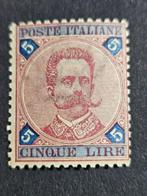 Italië 1891/1891 - Italië 1891-5Lire, Umberto, Sas.N.64,, Timbres & Monnaies, Timbres | Europe | Italie