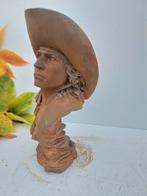 Beeld, heavy cast iron statue of cowboy - 32 cm - Gietijzer, Antiek en Kunst