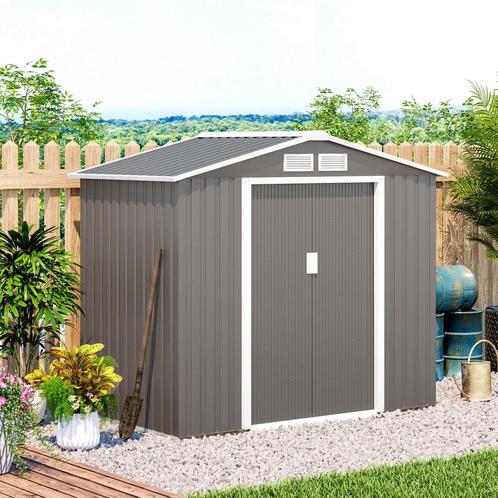 Tuinschuurtje - Weerbestendig - Schuifdeuren - Lichtgroen, Tuin en Terras, Tuinhuizen, Nieuw, Ophalen of Verzenden