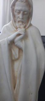 Statue, Beeld van de heilige Fransiscus - 32 cm - Plâtre