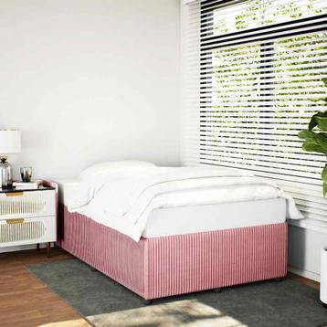 vidaXL Bedframe zonder matras 120x190 cm fluweel roze, Verzenden