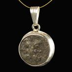 Oud-Grieks Brons Historische munt met hoofd van Janus -