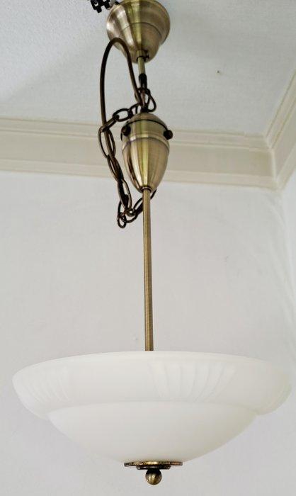 Massive - Lampe à suspendre - Laiton, Verre - lampe de style, Antiek en Kunst, Curiosa en Brocante