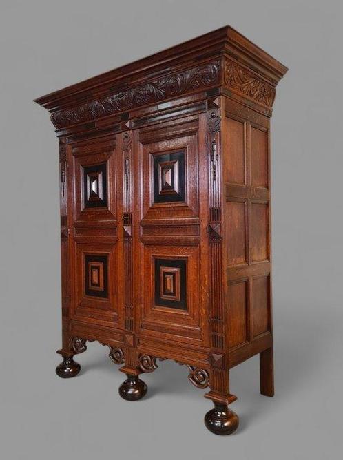 FREE SHIPPING - Armoire - Bois d’ébène, Chêne - Caste de, Antiek en Kunst, Antiek | Overige Antiek