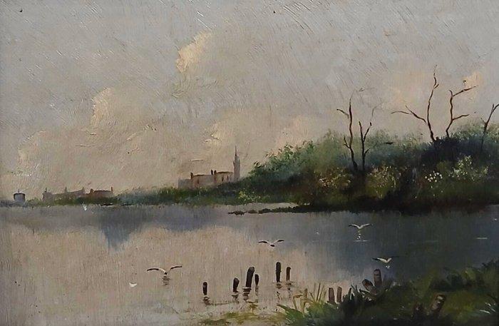 Europese school (XIX) - Pareja de paisajes (x2), Antiquités & Art, Art | Peinture | Classique