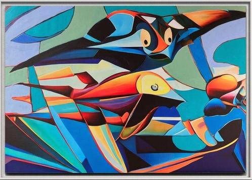 Knut-Peter Hoffmann - fish  XL, Antiek en Kunst, Kunst | Schilderijen | Modern