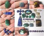Beryl Smaragd Aquamarijn Malachiet Lapis Lazuli met Pyriet, Verzamelen