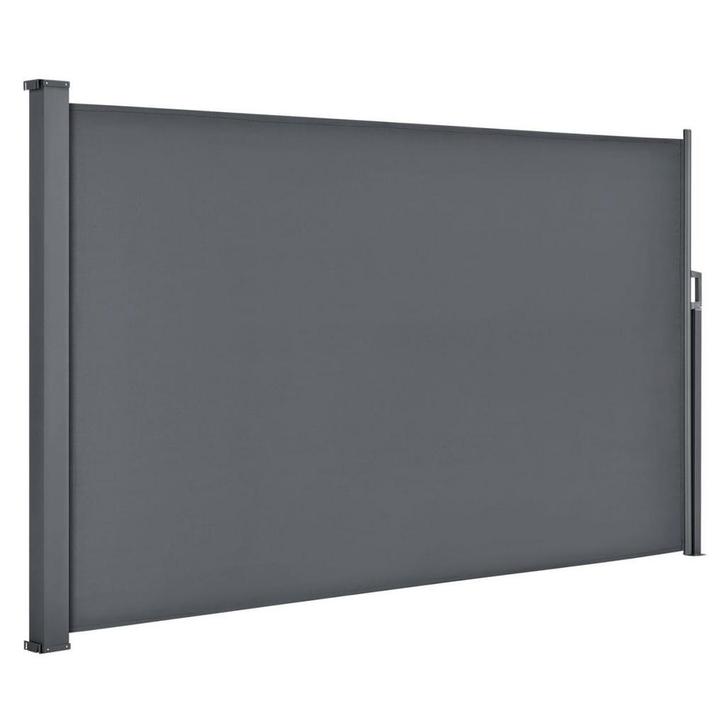 Windscherm 350x180 cm – grijs – uitschuifbaar – tuinaf, Caravans en Kamperen, Windschermen, Nieuw, Ophalen of Verzenden