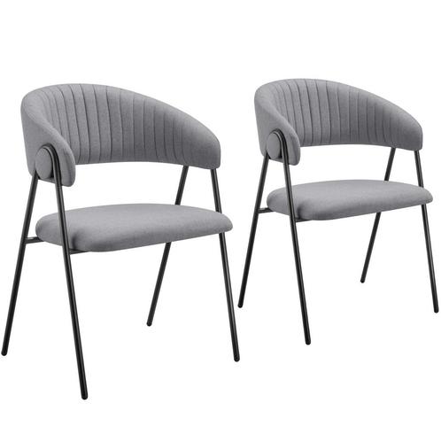 tectake Eetkamerstoel Bedano, gestoffeerd, geweven stof, 150, Huis en Inrichting, Stoelen, Verzenden