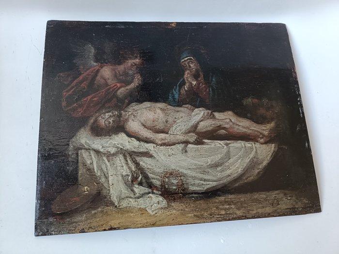 Italiaanse school (XVII) - Gesù deposto nel sepolcro, Antiek en Kunst, Kunst | Schilderijen | Klassiek