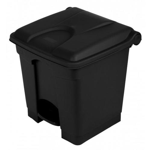 Pedaalemmer | Kunststof (Zwart) | 30L | Klapdeksel |, Zakelijke goederen, Horeca | Keukenapparatuur, Nieuw in verpakking, Verzenden