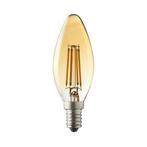 LED E14- Filament - C35 - Dimbaar | Amber(goud) 2200k - 4W, Nieuw, Verzenden