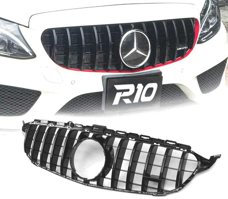 GRILLE MERCEDES CLASSE C W205 14-18 LOOK AMG GT NOIR BRILLAN, Auto-onderdelen, Carrosserie, Verzenden