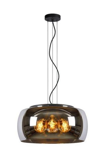 Hanglamp Lucide OLIVIA -  - Ø 50 cm - 3xE27 - Fumé, Verzenden