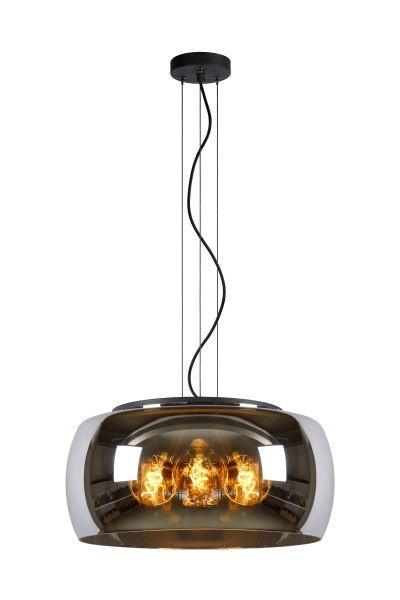 Hanglamp Lucide OLIVIA -  - Ø 50 cm - 3xE27 - Fumé, Maison & Meubles, Lampes | Suspensions, Envoi