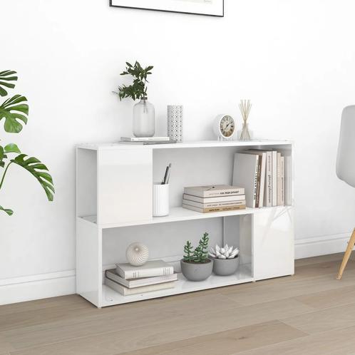 vidaXL Boekenkast 100x24x63 cm bewerkt hout hoogglans wit, Huis en Inrichting, Kasten | Boekenkasten, Nieuw, Verzenden