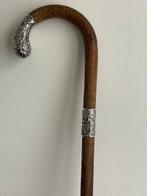 Wandelstok - Hout, Verzilverd, Antiek en Kunst