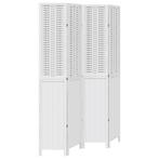 Scheidingswand Wit 4 Panel | Retour Deal | Goedkoop!, Verzenden, Nieuw