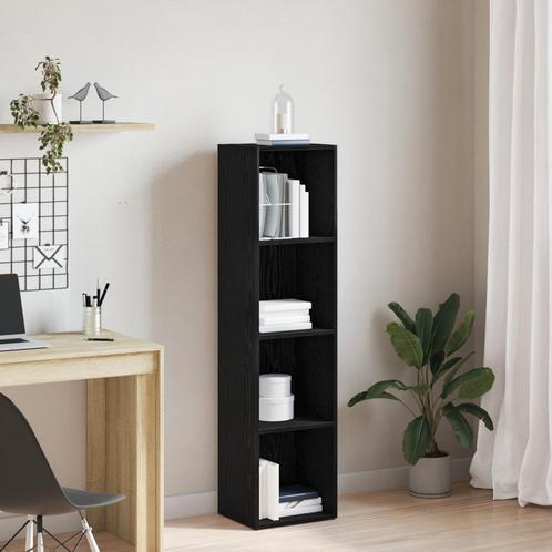 vidaXL Boekenkast Zwart Eiken 36x30x143 cm Gelamineerd Hout, Huis en Inrichting, Kasten | Boekenkasten, Nieuw, Verzenden