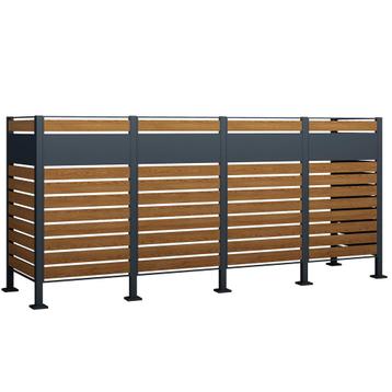 Kliko ombouw - 4 containers - 335x89x150cm - antraciet ho... beschikbaar voor biedingen