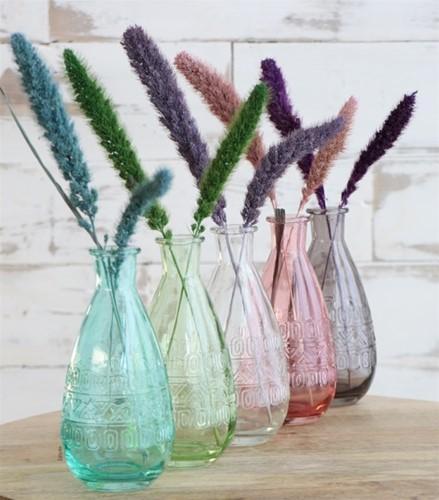 Gekleurd Glazen Flesje Rome Clear Ø7,5 cm H15,8 cm per stuk, Hobby en Vrije tijd, Knutselen, Nieuw