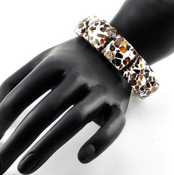 Bracelet à morceaux dambre baltique moderne – Incrustation