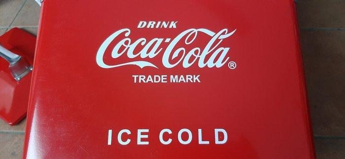 Ijsemmer - ijskast Coca Cola - Staal, Antiek en Kunst, Antiek | Wandborden en Tegels