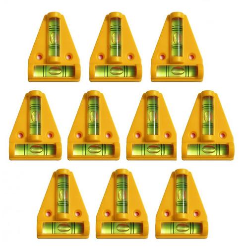 Set van 10 kruiswaterpassen met schroefgaten (geel), Doe-het-zelf en Bouw, Gereedschap | Overige machines, Nieuw, Verzenden