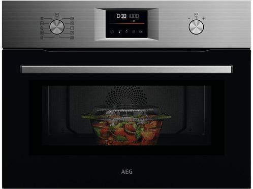 AEG -  Inbouw Combi Microgolf - Inox, Elektronische apparatuur, Microgolfovens, Combi-microgolfoven, Nieuw, 60 cm of meer, Verzenden