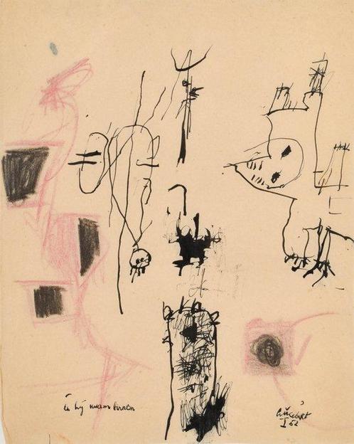 Lucebert (1924-1994) - En hij kwam Binnen, Antiek en Kunst, Kunst | Schilderijen | Modern