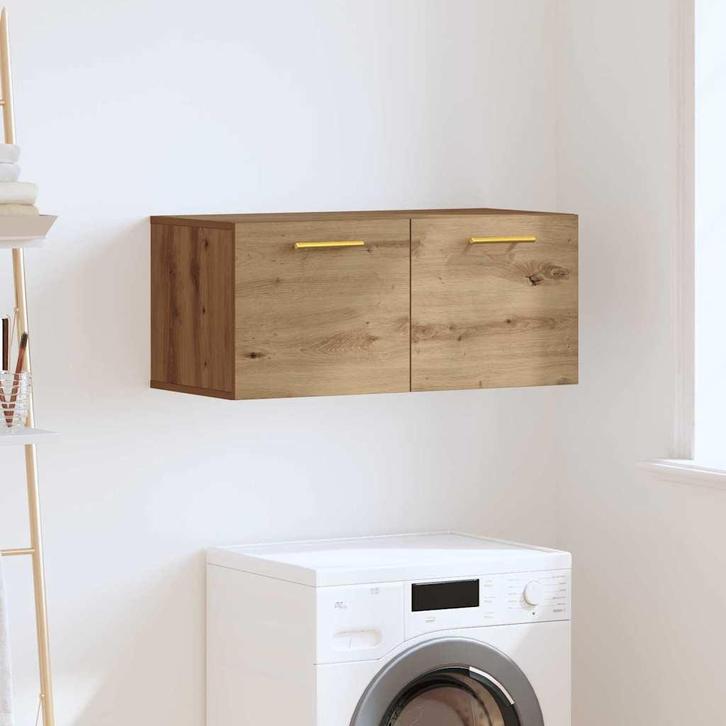 vidaXL Wandkast artisanaal eikenkleurig 80 x 36.5 x 35 cm, Huis en Inrichting, Kasten | Overige, Nieuw, Verzenden