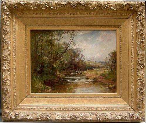 The Barbizon School (XIX) - Forest stream, Antiek en Kunst, Kunst | Schilderijen | Klassiek